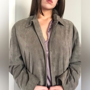 Vintage Green Suede Jacket Joseph Abboud